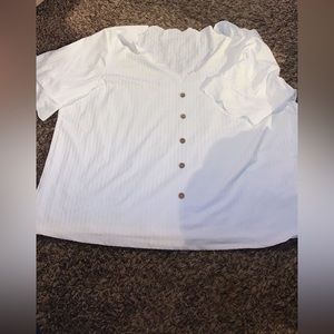 Simple white blouse.